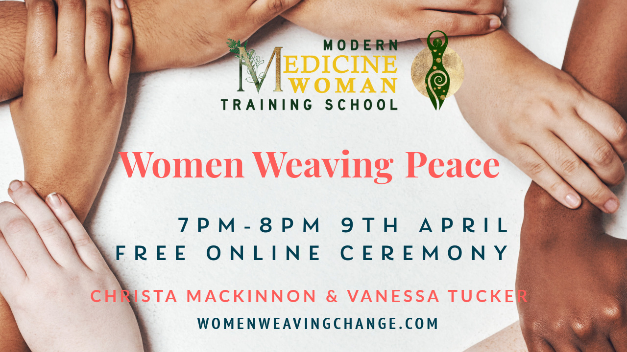 Free women weaving peace online ceremony